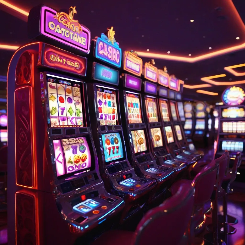 Slot Machine Neon Glow